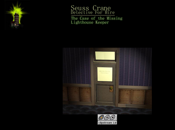 Seuss Crane screenshot, showing a door and the clipstream interface.