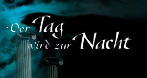 Der Tag Wird Zur Nacht - old logo with greek pillars and blue mist.